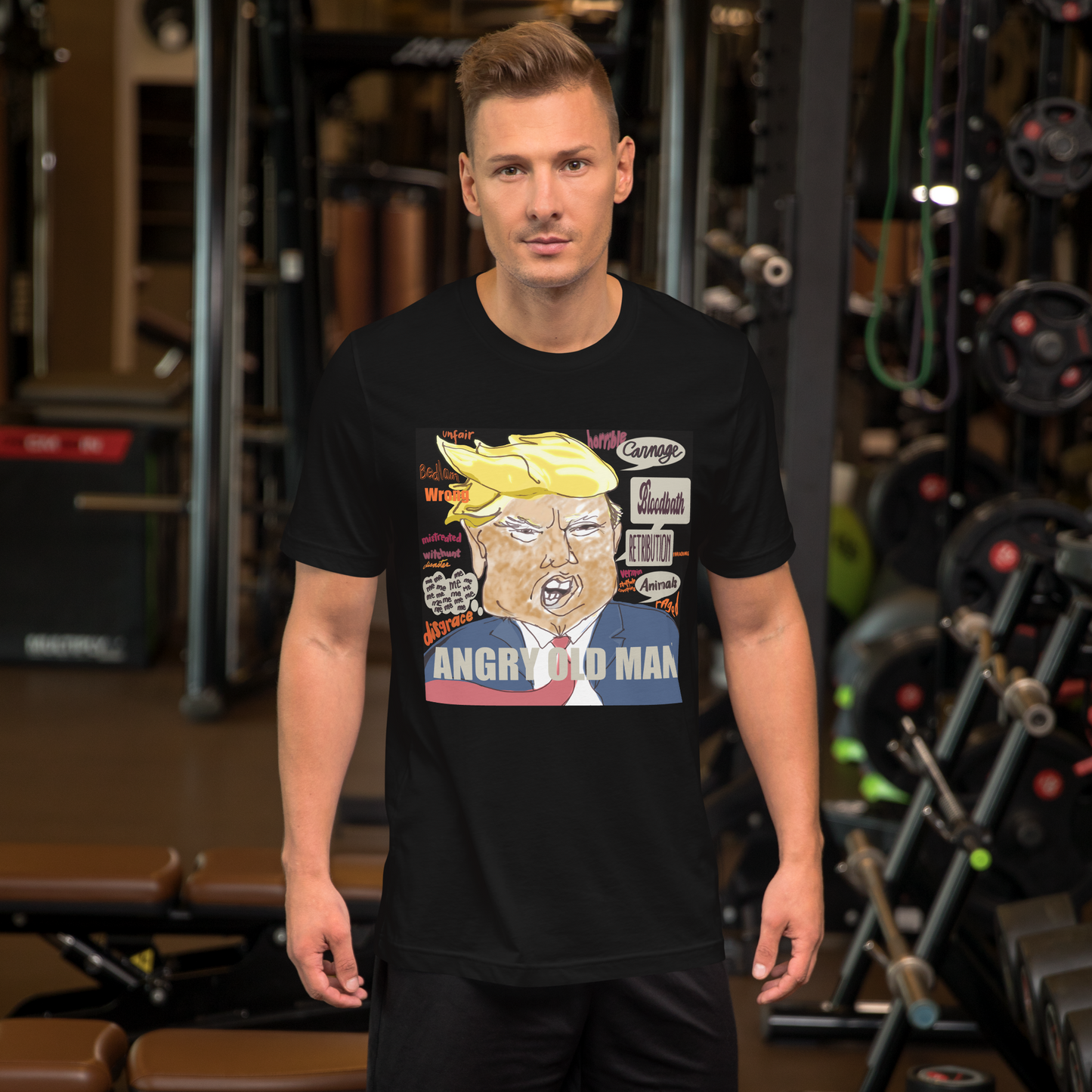 Angry old man Trump Unisex t- shirt