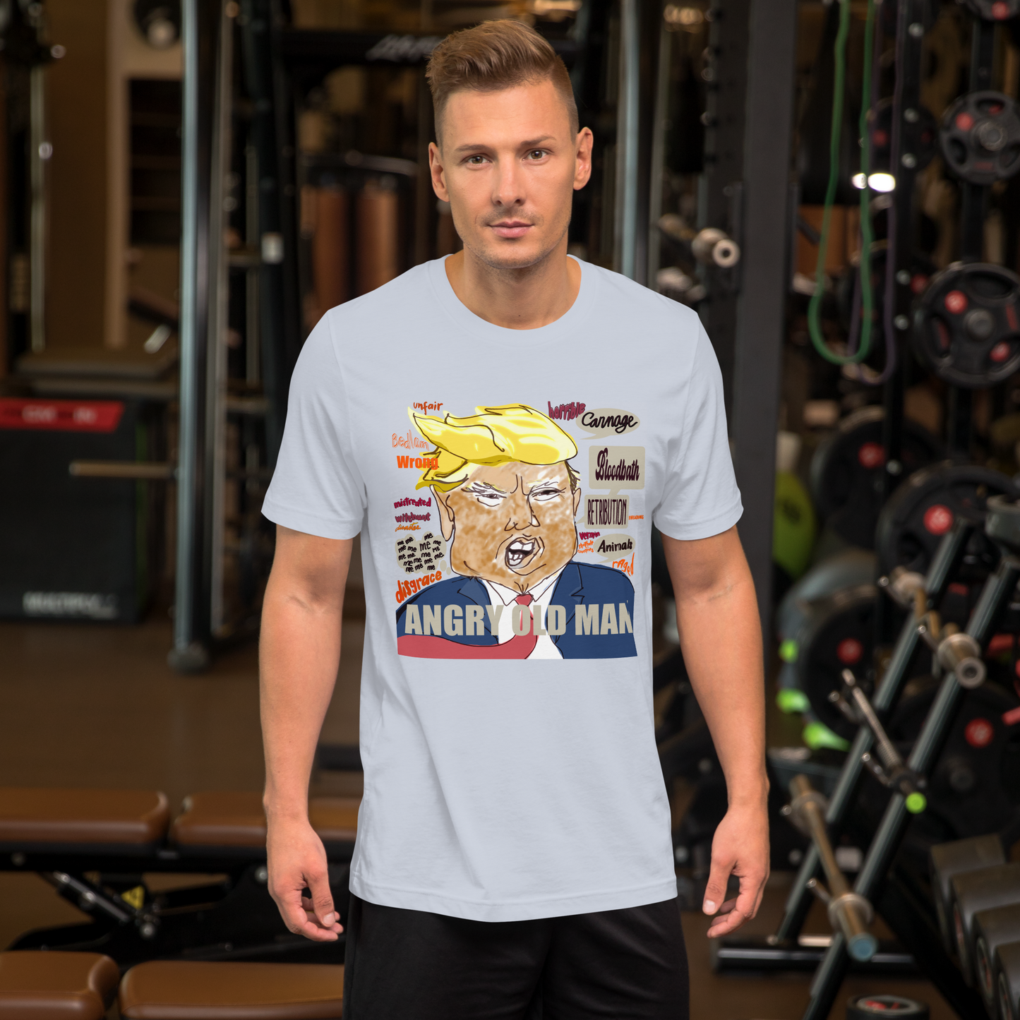 Angry old man Trump Unisex t- shirt