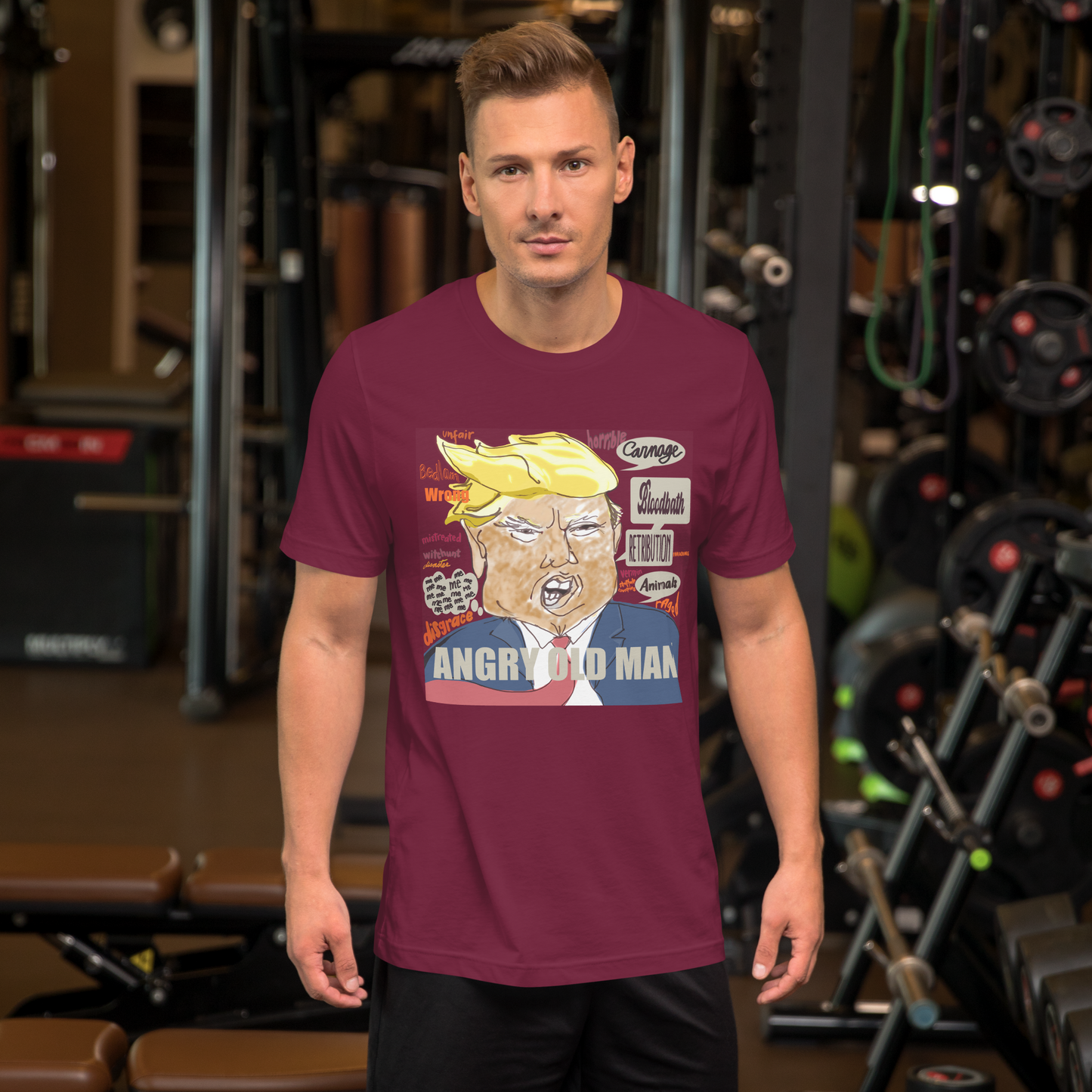 Angry old man Trump Unisex t- shirt