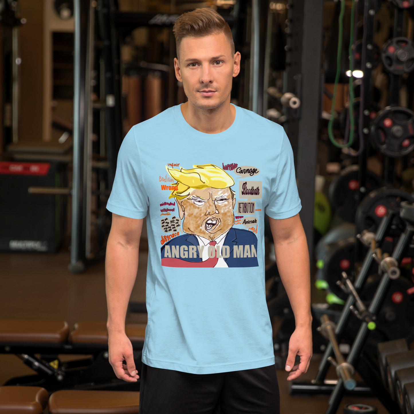 Angry old man Trump Unisex t- shirt