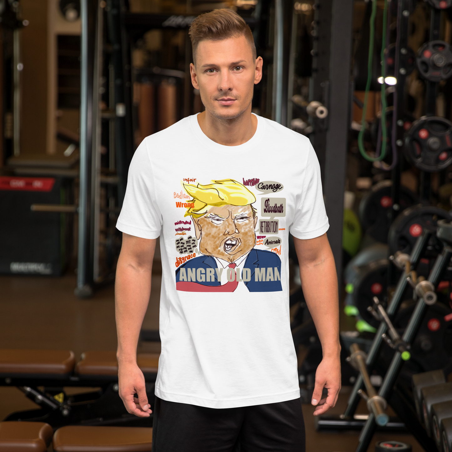 Angry old man Trump Unisex t- shirt